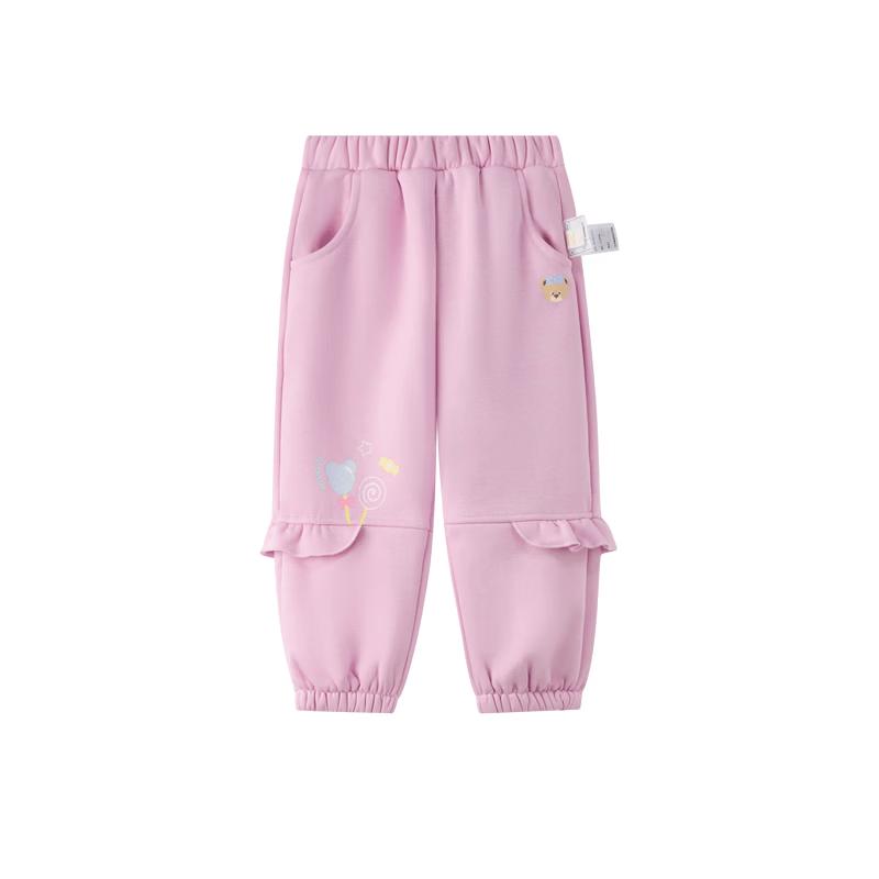 PawinPaw Girls' Cartoon Bear Fleece Knitted Pants