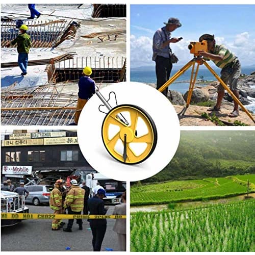 Walking Measure, Wheel, Foldable, Road Measure, Yellow, Distance Measuring Device, Road Counter, Wheel Measure