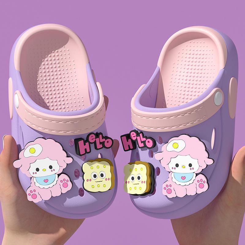 

Girls Summer Non-Slip Bath & Beach Closed-Toe Shoes 13CM