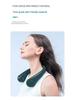Douyin Popular USB Rechargeable Neck-Hanging Fan - Portable, Silent, Leafless Design for Outdoor Use.