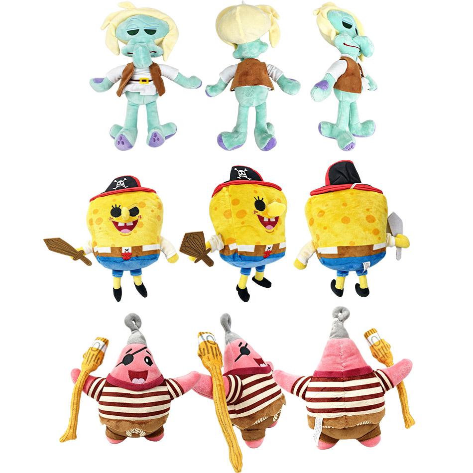 Classic Anime Plushie Doll S-pong-e-bob Squarepants Patrick Star Squidward Eugene Krabs Gary Kawaii Cartoon Stuffed Plush Toy