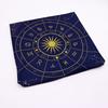 Tarot Reading Cloth Zodiac Wheel Navy Gold 75x75cm