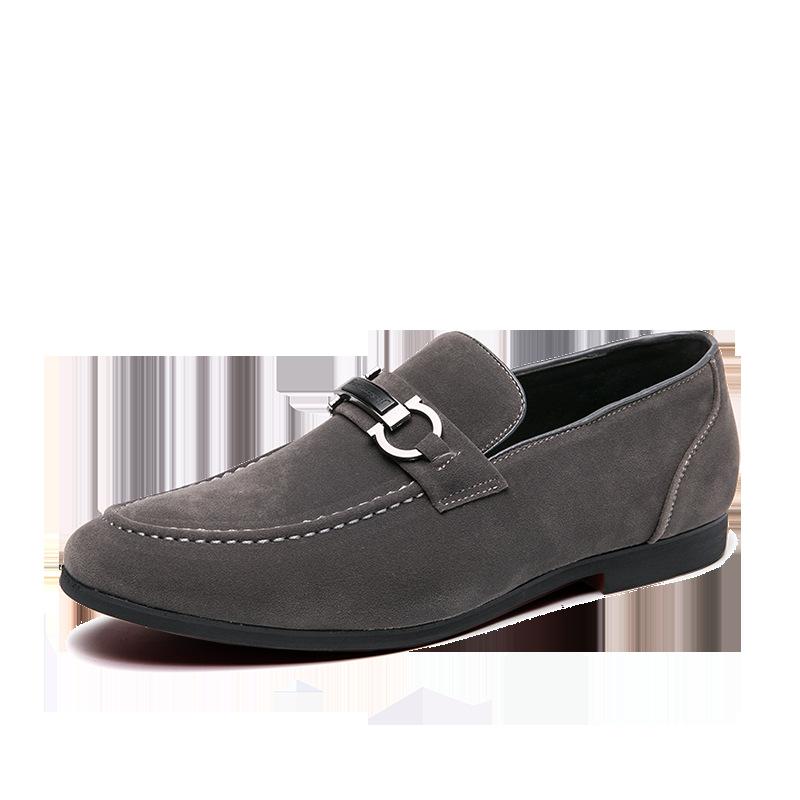 Shoes Autumn New Frosted Leather British Business Casual Leather Shoes Nightclub Hairstylist Lazy Doudou Shoes