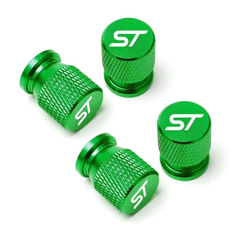 qdjfz10 For Ford ST FOCUS 2 3 Mondeo Fiesta Kuga MK2 MK3 MK4 Car Wheel Tire Valve Caps Tyre Stem Covers Airdust Waterproof