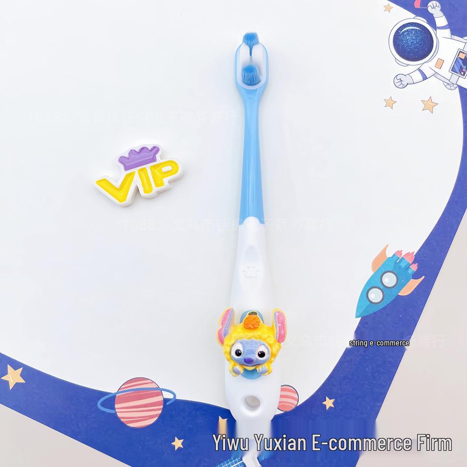 Cepillo de dientes infantil con forma de Stitch para edades de 3 a 12 años, Cerdas suaves, Protección avanzada de encías y dientes, Cabeza pequeña.