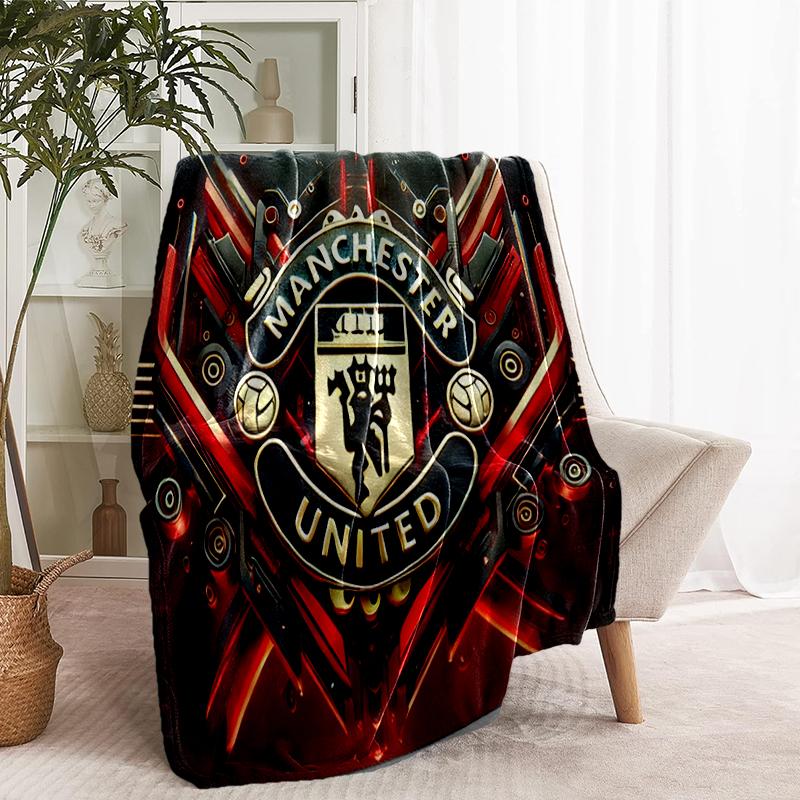 Manchester United F.C Print Blanket - Soft & Comfortable, for Bedroom, Travel, Sofa, Home Decoration - Birthday Christmas Gift for Friend