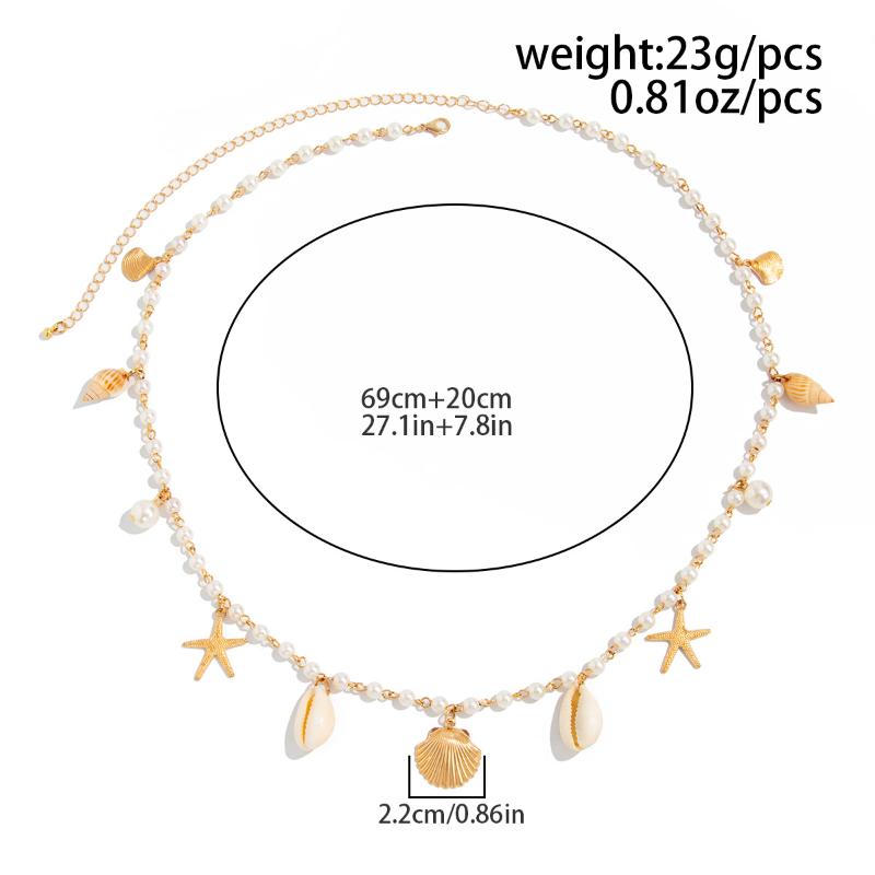 Bohemian Pearl Belly Chain Beach Waist Chain For Women Summer Beach Outfit Jewelry Accessory