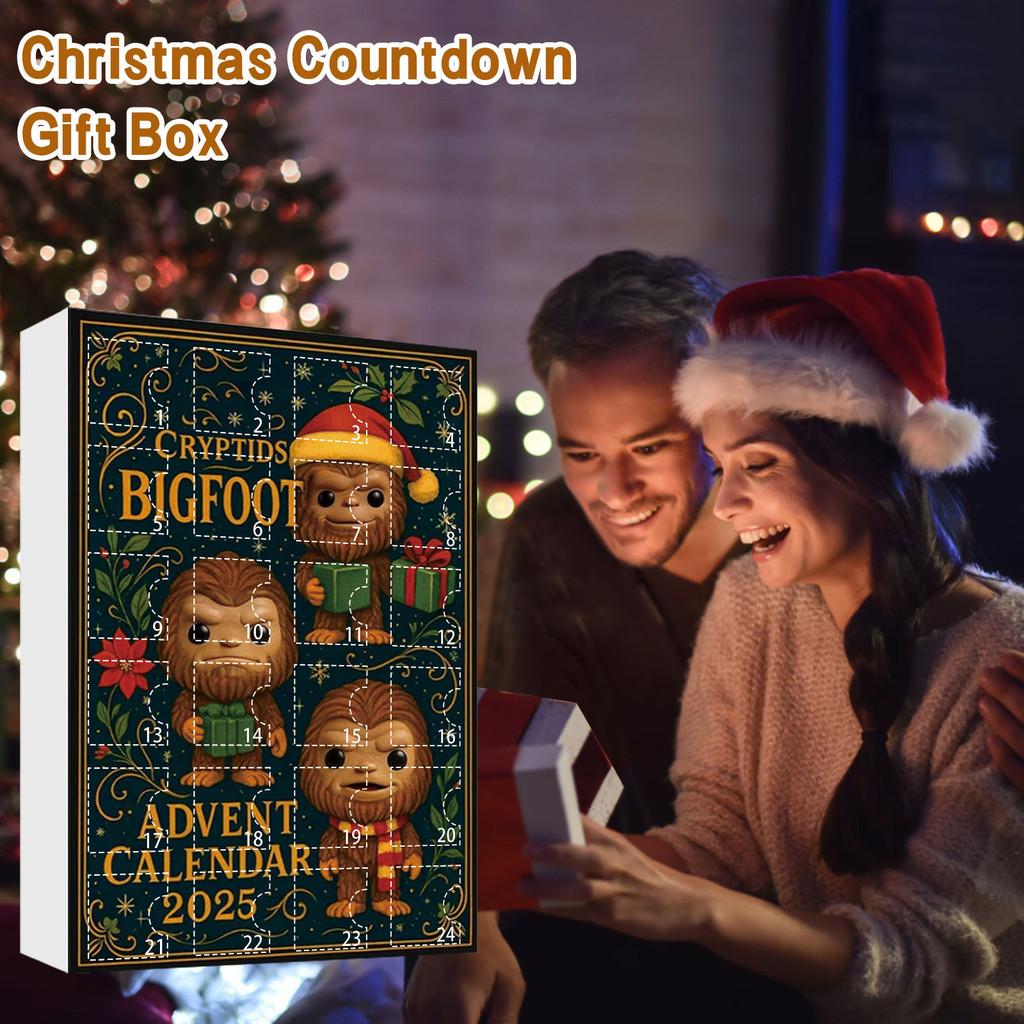 Weihnachts-Countdown Blind Box Bigfoot Anhänger mit Acrylmaterial für Weihnachtsgeschenke und Dekorationen