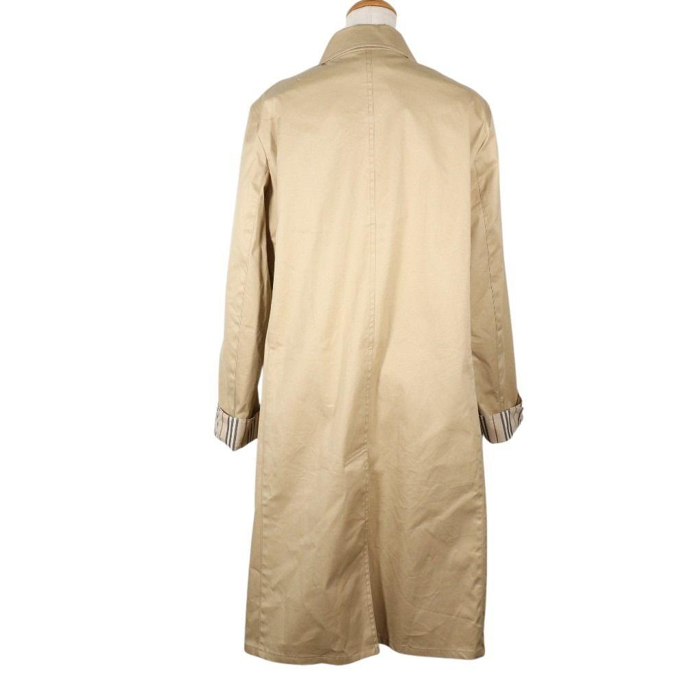 Burberry Stainless Collar Coat FDC32-202-40 Stripe Beige cotton/Polyurethane Women Used