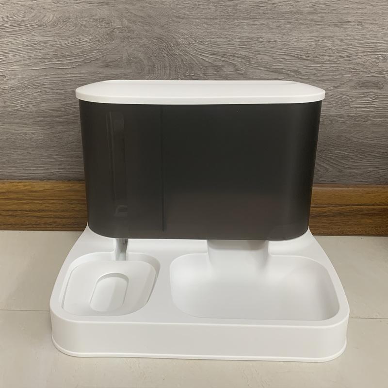 Intelligent Pet Automatic Food Dispenser Water Dispenser All-in-one Transparent Large-capacity Non-wet Mouth Flow Water Supplies