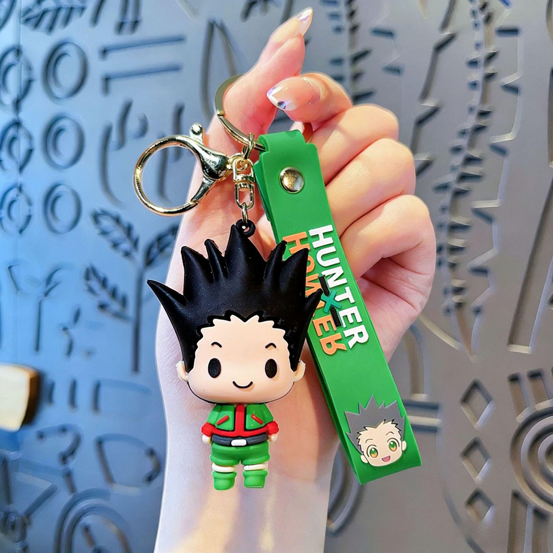 

Anime Hunter X Hunter Themed Keychain Silicone Gon·Freecss Doll Pendent Keyring Car Key Holder Accessories Jewelry Gift For Frie