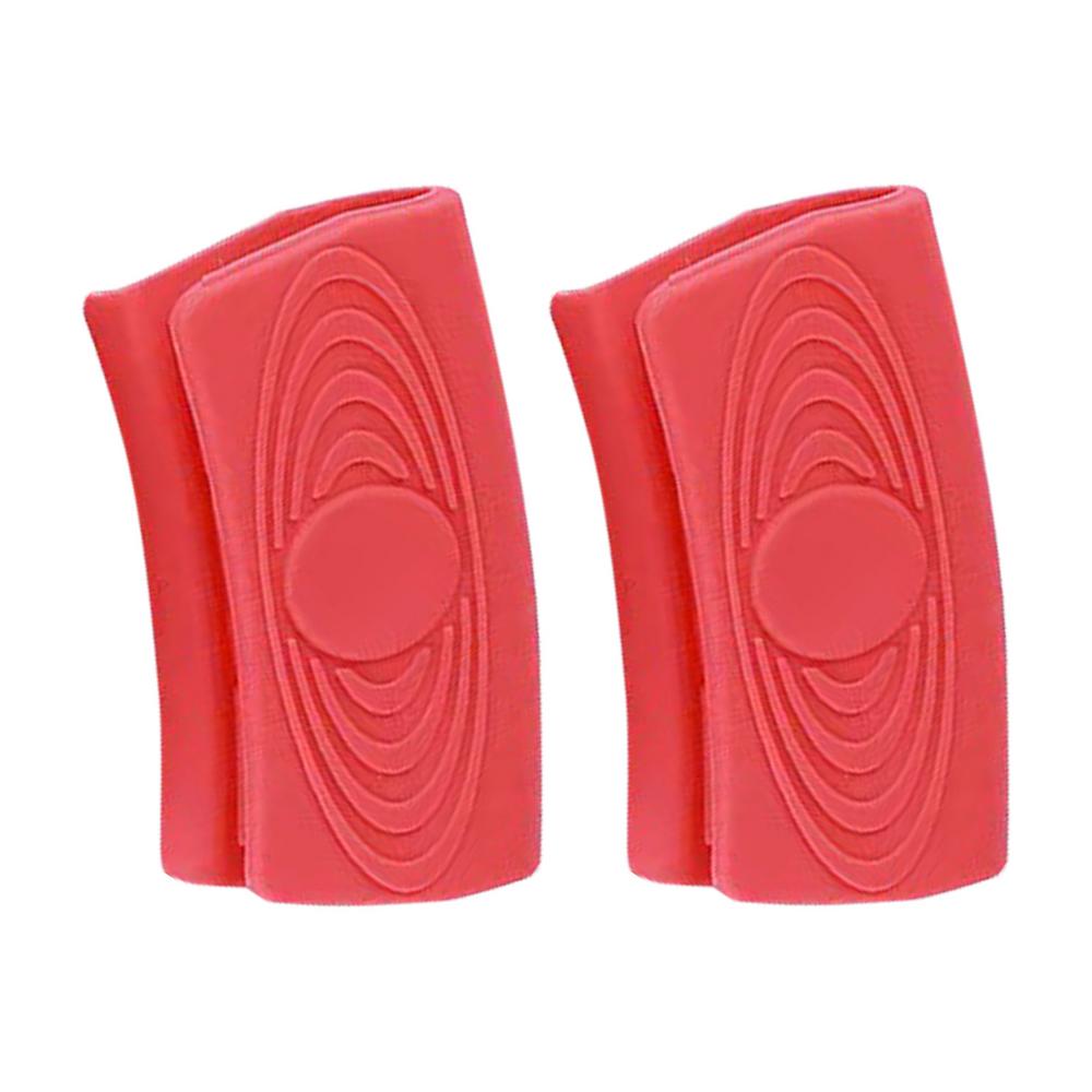 

2pcs Silicone Assist Hot Pan Handle Holder Non Slip Pot Grip Handle Sleeve Heat Insulation Covers Pot Ear Clip Kitchen Tool червоний