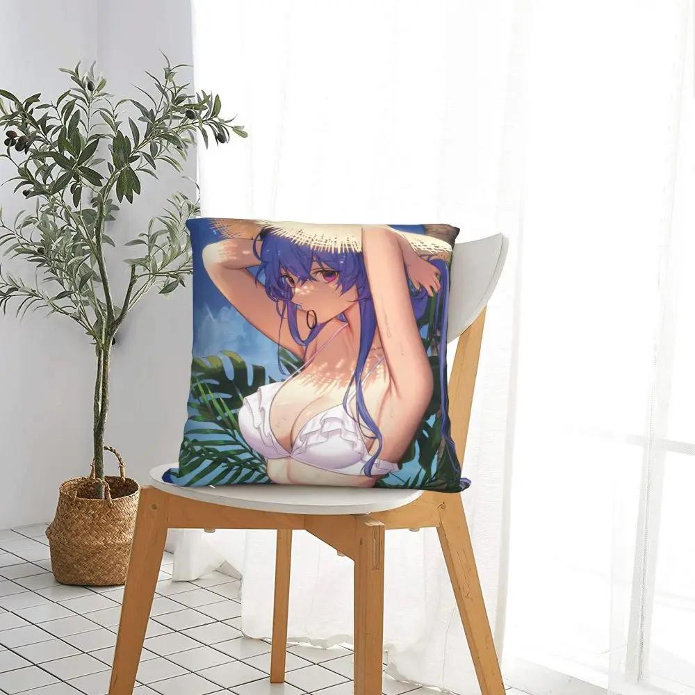 Genshin Impact Ganyu Plenilune Pillowcase Printing Fabric Cushion Cover Decorations Pillow Case Cover Home Square ''