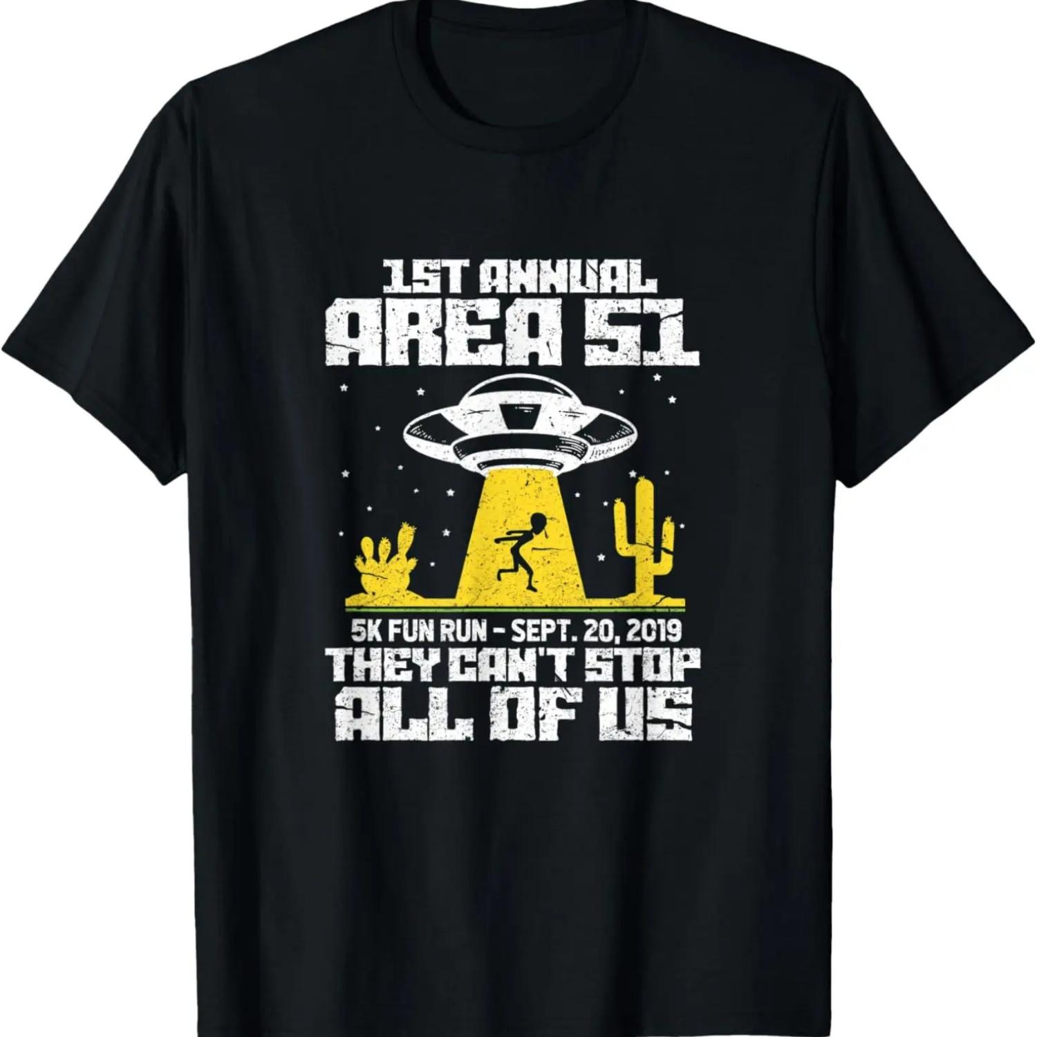 Storm Area 51 5k Fun Run Outfit for a Alien Ufo Lover T-Shirt S чёрный