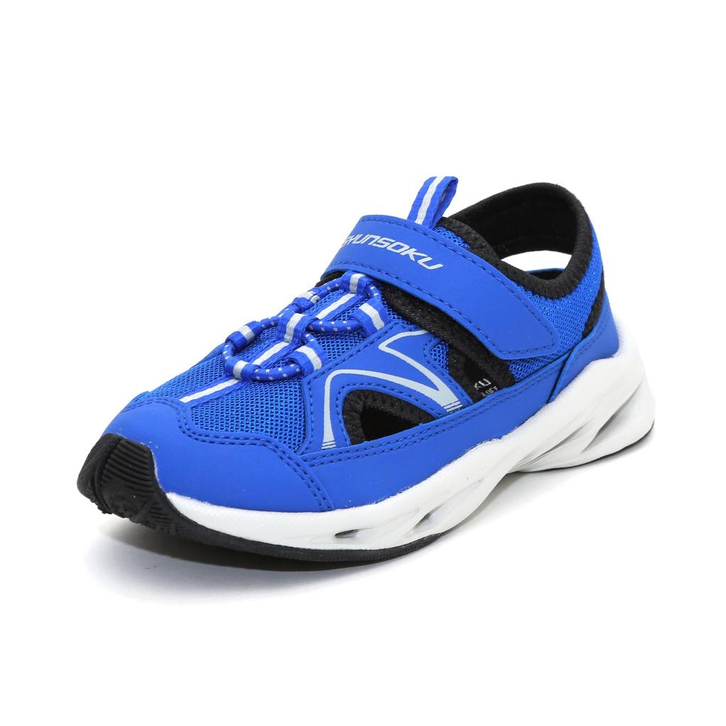 Shunsoku Lightweight Amphibious Sizes Boys and SJJ 0810 1780 Size Sneakers/Sandals, 16-24.5cm, 2E, Kids' Girls, 1940, Blue/Gray, 21.0cm