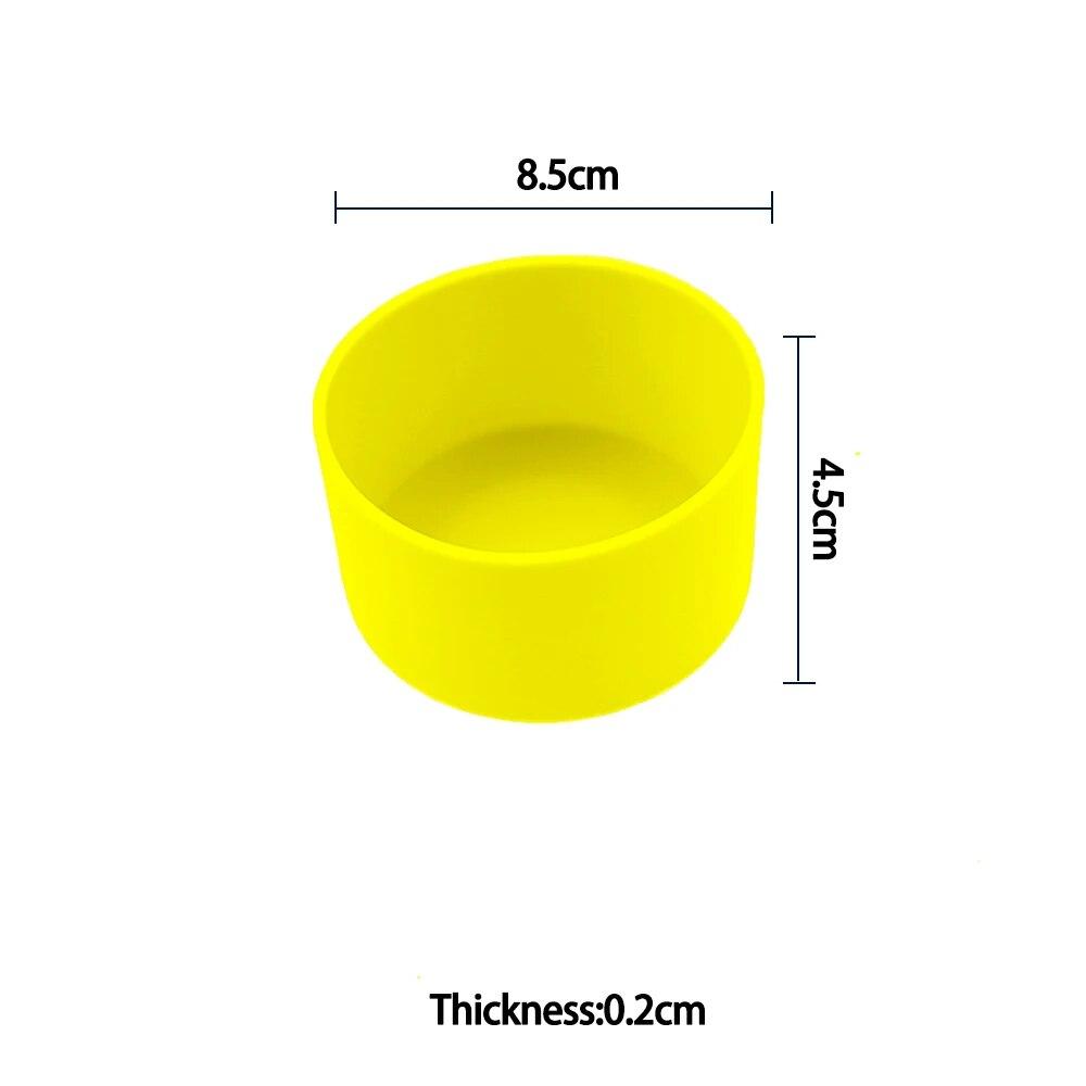1 Stück 8,5 cm weiche Silikon-Becherbodenhülle Schutzhülse für Glaswasser-Teeflasche Anti-Schaden-Zubehör