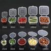 100pcs Food Grade PP Containers Sealed Leak-proof Disposable Sauce Cups Reusable with Hinged Lids Portable Sauce Box Sauce Cup