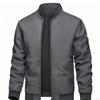 Men's Classic American Bomber Jacket! Baseball Collar with Utility Pockets, Loose-Fit Jacket, Multi-Color Windproof Versatile Top for Spring/Autumn