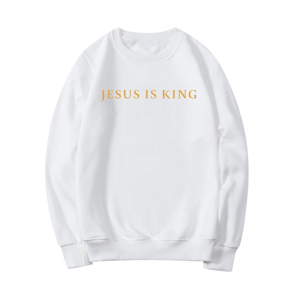 Jesus Is King Sweatshirt Unisex Men Women Pullover Christian Gift Jesus Crewneck Sweatshirts Graphic Hoodies Streetwear Tops