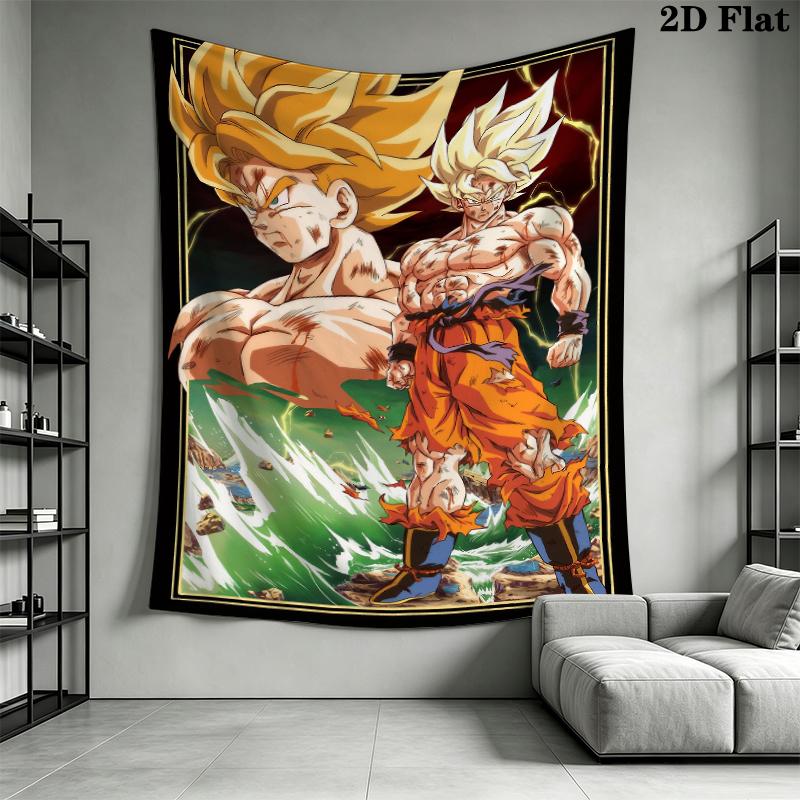 Dragon Ball Wall Tapestry Aesthetic Wall Hanging Printed Fabric Blanket Decorative Tapestries for Bedroom Living Room Home Decor