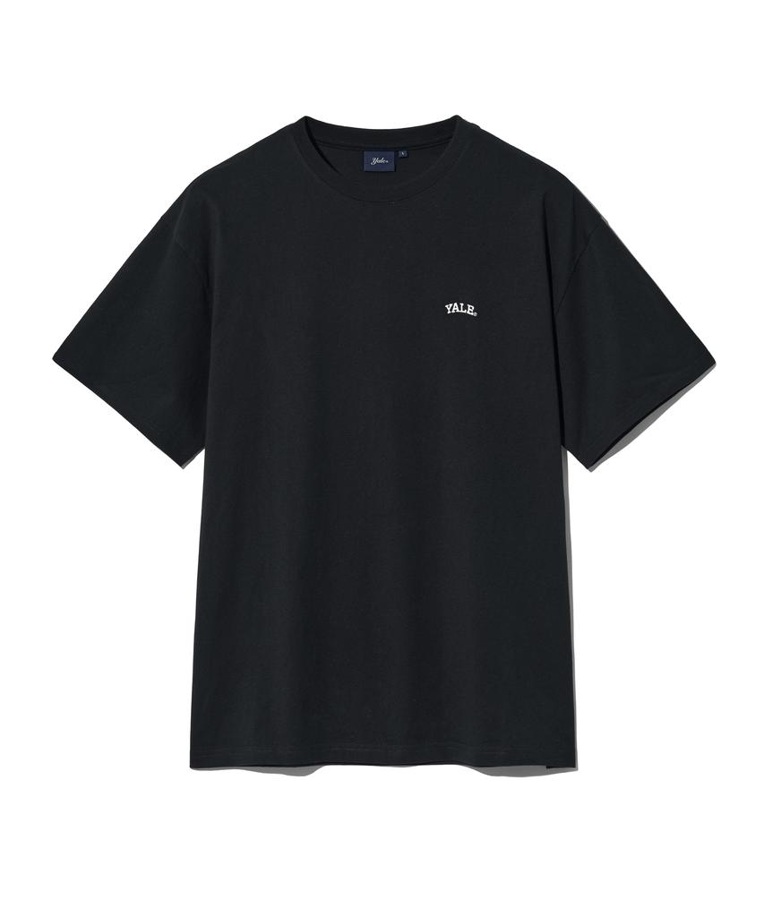 YALE [16-Count Combed Cotton] 2-Pack Small Arch Short Sleeve T-Shirt White/Black