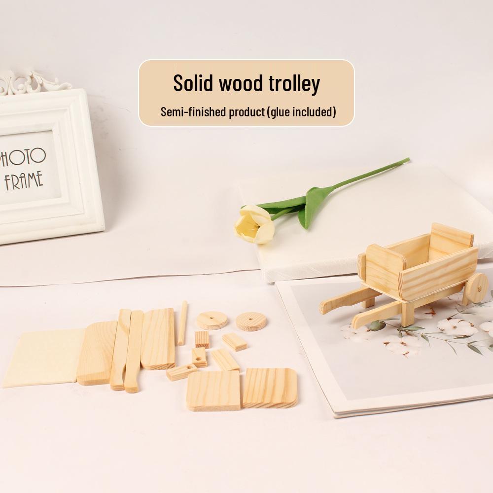 Children's Woodworking Kit: Small House Model - Semi-Finished Cottage for Handmade Parent-Child Projects