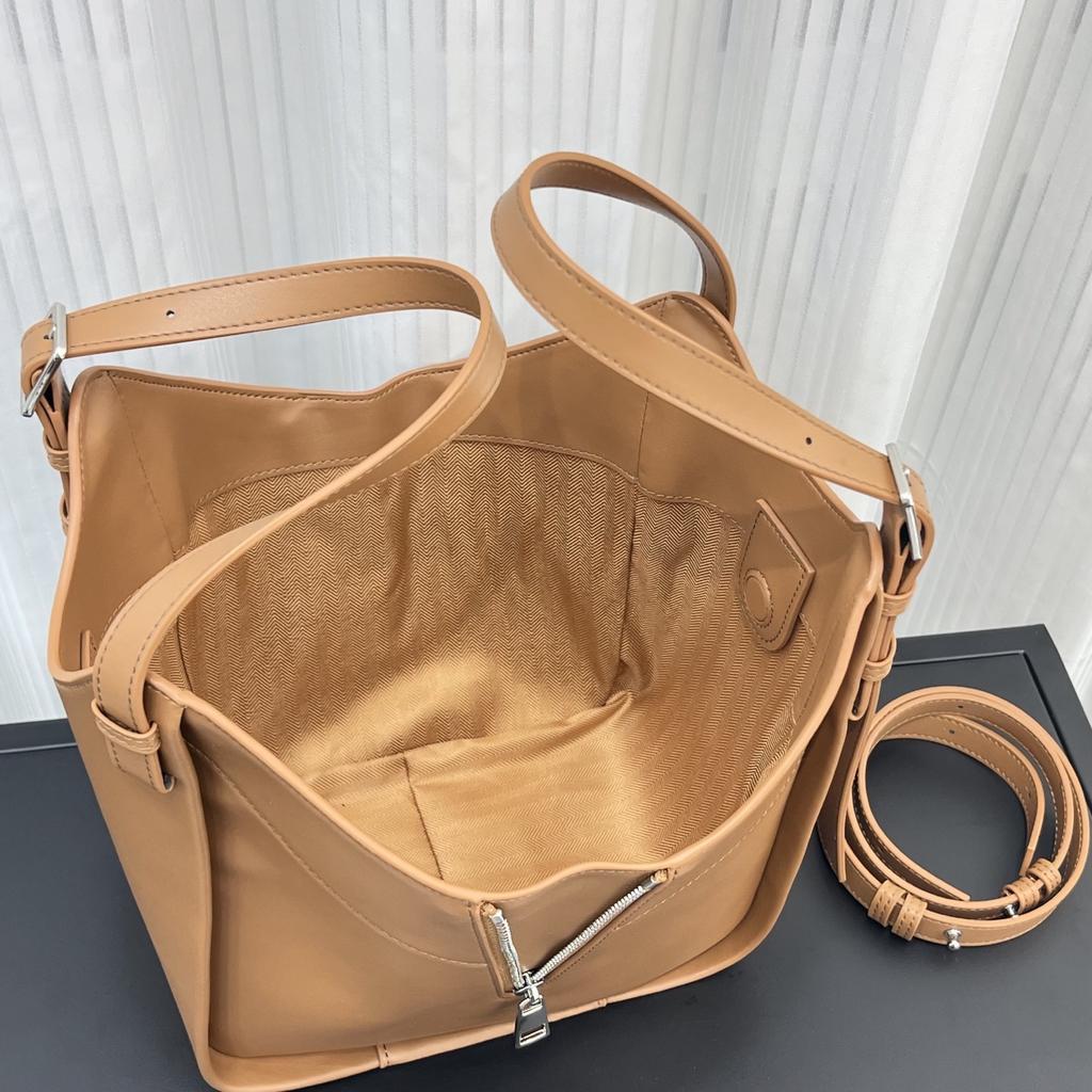 Grenzüberschreitende Explosion Schinken-Hängematten-Tasche, Nischen-Design Ledereimer-Tasche Mode lässig Rindsleder Umhängetasche