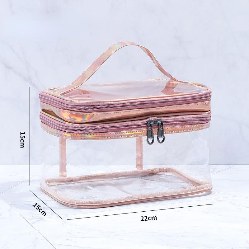 Transparent Makeup Bag Female Network Red Large Capacity Travel Girl Portable Waterproof Toiletry Bag Cosmetics Storage Bag