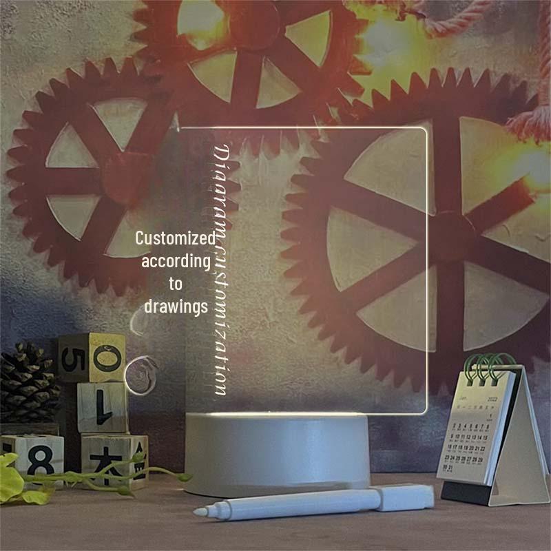 Durchscheinende Acryl-Notiztafel: Löschbares kleines Desktop-Whiteboard für Heim-Memos und Erinnerungen