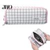 Astuccio per Matite in Tela Grande Custodia per Trucco con Tasche con Cerniera Pochette Scomparti Multipli Organizer Leggero Anelli Elastici Portapenne