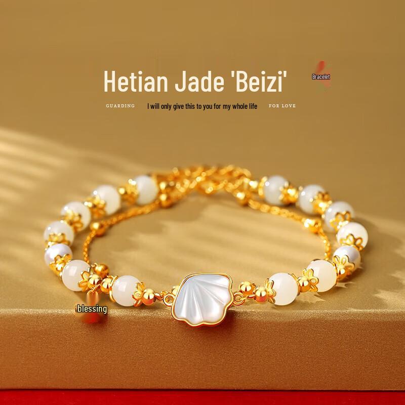Winy Hetian Jade Sterling Silver Bracelet