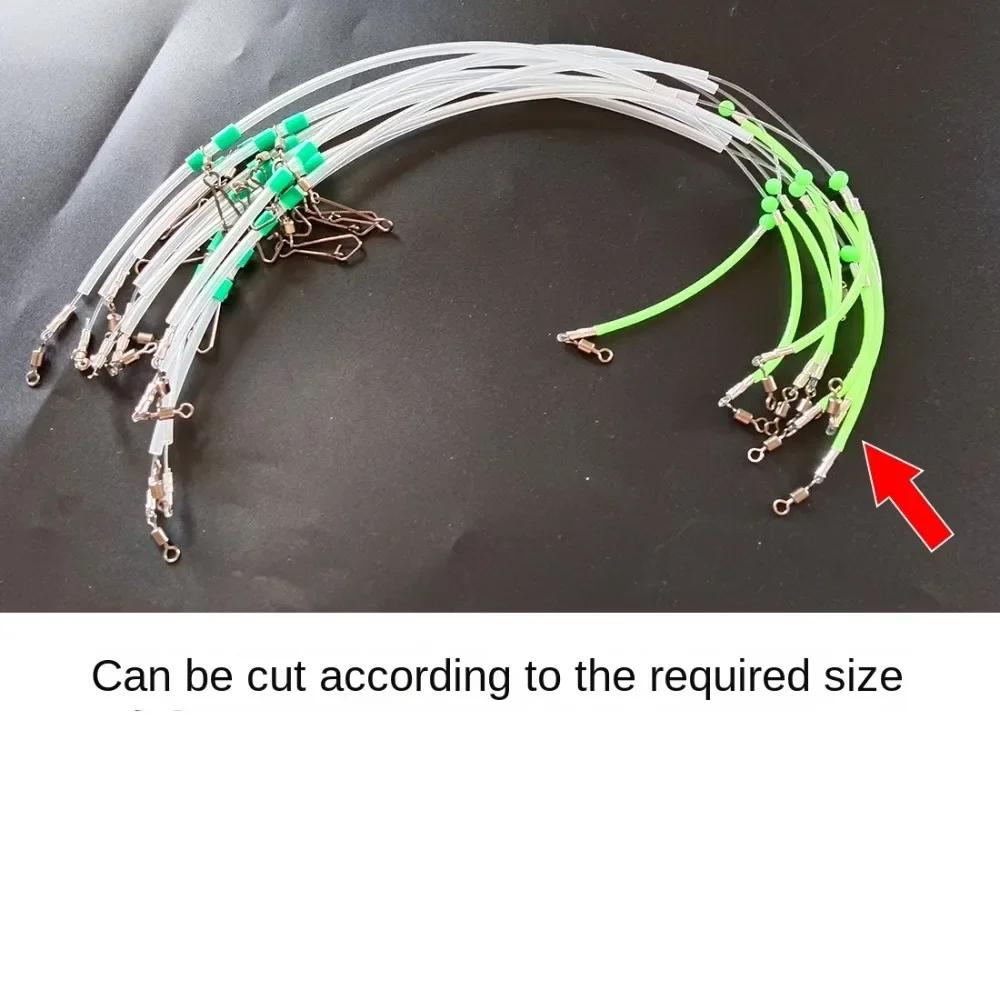 New 0.8/1/1.5/2mm Luminous Fishing Hose Silicone Hook Line Glow Anti Rig Tube Green Fishing Night Luminous Tube Deep Sea Fishing