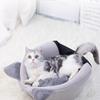 Semi-enclosed Small Dog House Breathable Soft Cute Kitten Basket Lightweight Plush Cat Nest Comfortable Removable Cozy Pets Bed