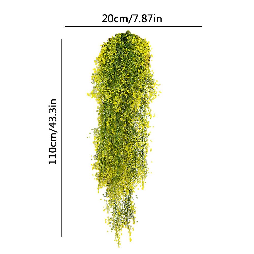 73/110cm Artificial Plant Rattan Golden Bell Willow Shooting Wedding Home Bar Wall Hanging Decoration Flower Plastic Flower