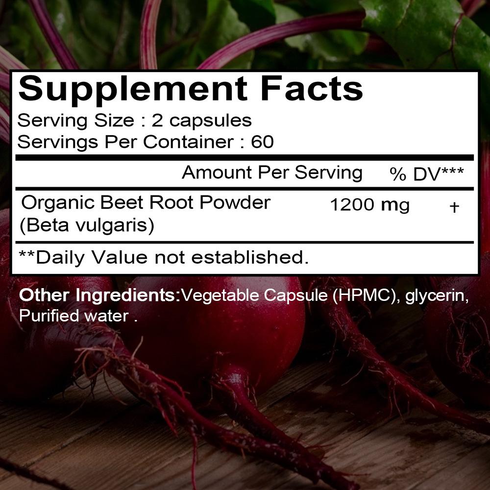 Vitamine Biologiche, Estratto di Barbabietola Super Potente, 1200 mg, 120 Capsule