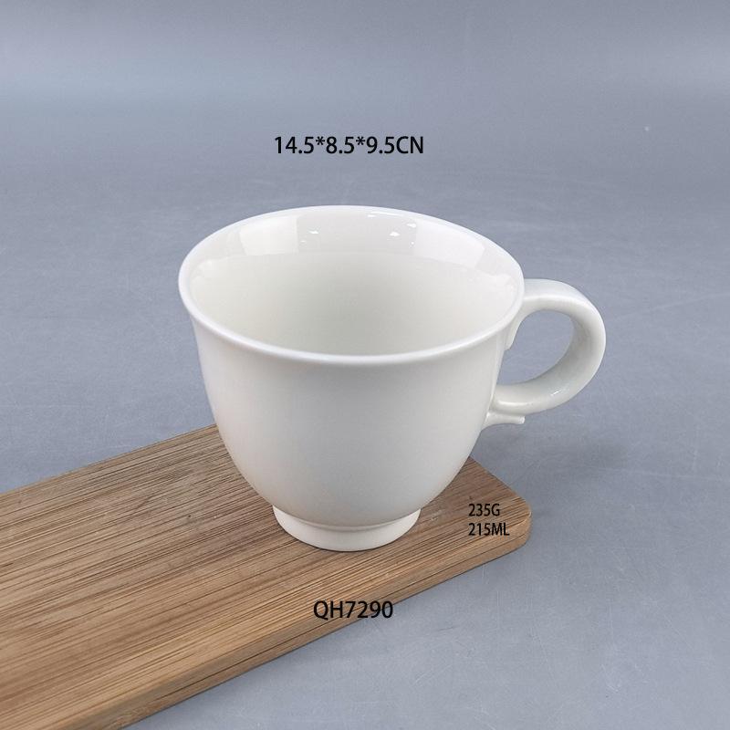 

Белая кофейная чашка керамическая для латте-арта латте домашняя простая европейская средней температуры чайная чашка кофейная чашка цельная 201-300ml