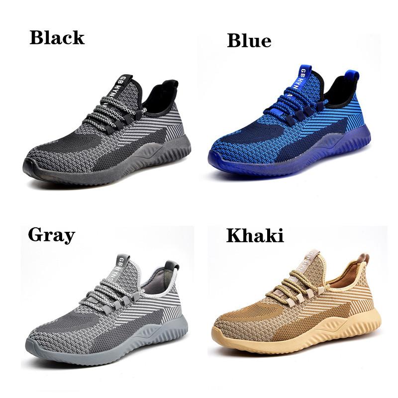 Sicherheitsschuhe für Herren, atmungsaktiv, leicht, schützend, bruch- und durchstichfest, Arbeitssicherheitsstiefel, ölbeständige Turnschuhe