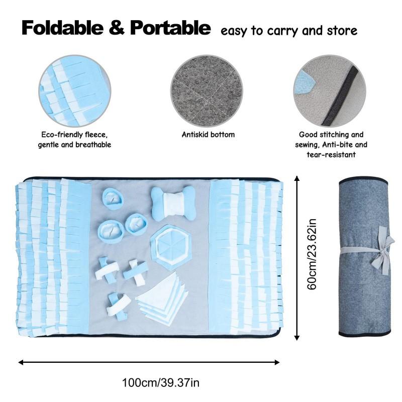 Large Snuffle Mat Dogs 100x60cm Pet Foraging Toy Training Pad Machine Washable Non-Slip Durable Fleece
