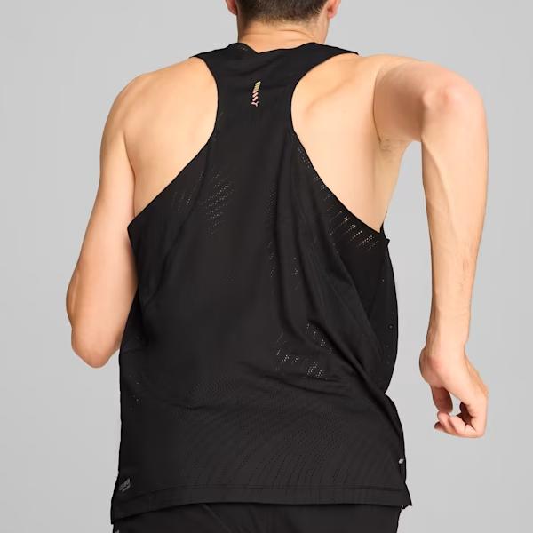 Puma Run Ultraspun Singlet Round Neck Solid Color Comfortable Sleeveless Tank Top Men Tops Black 525455-74