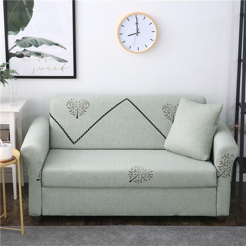 

Wrinkle Resistant Solid Color Stretch Sofa Cover For Enhanced Living Room Style Remember,2-Seater