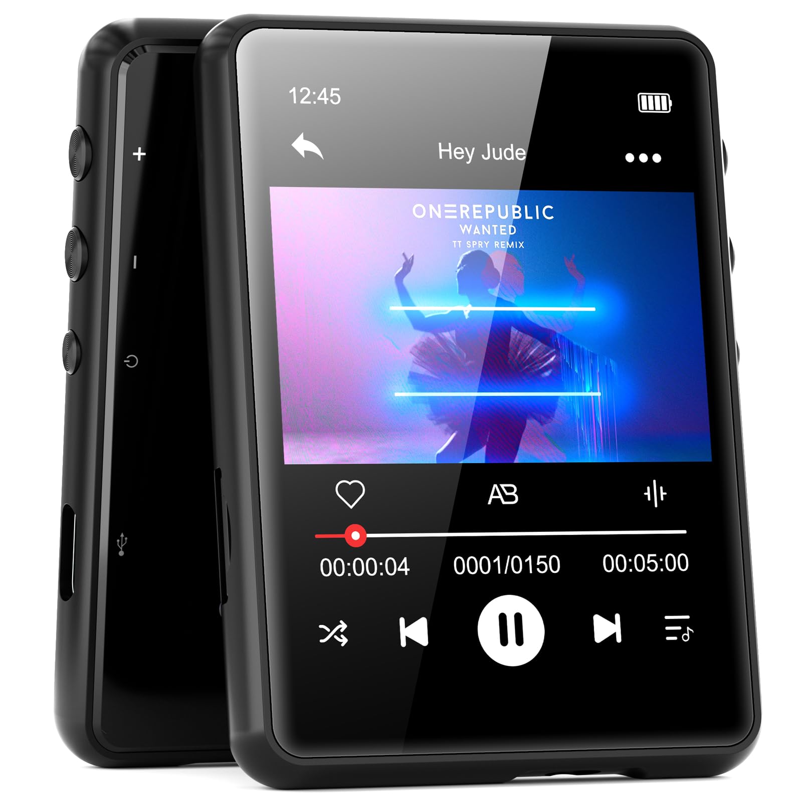 

MP3-плеєр MECHEN 64 ГБ Цифровий аудіоплеєр Bluetooth Надлегкий міні-музичний плеєр Розширюваний до 128 ГБ Динамік Дюймовий сенсорний екран Оснащений FM