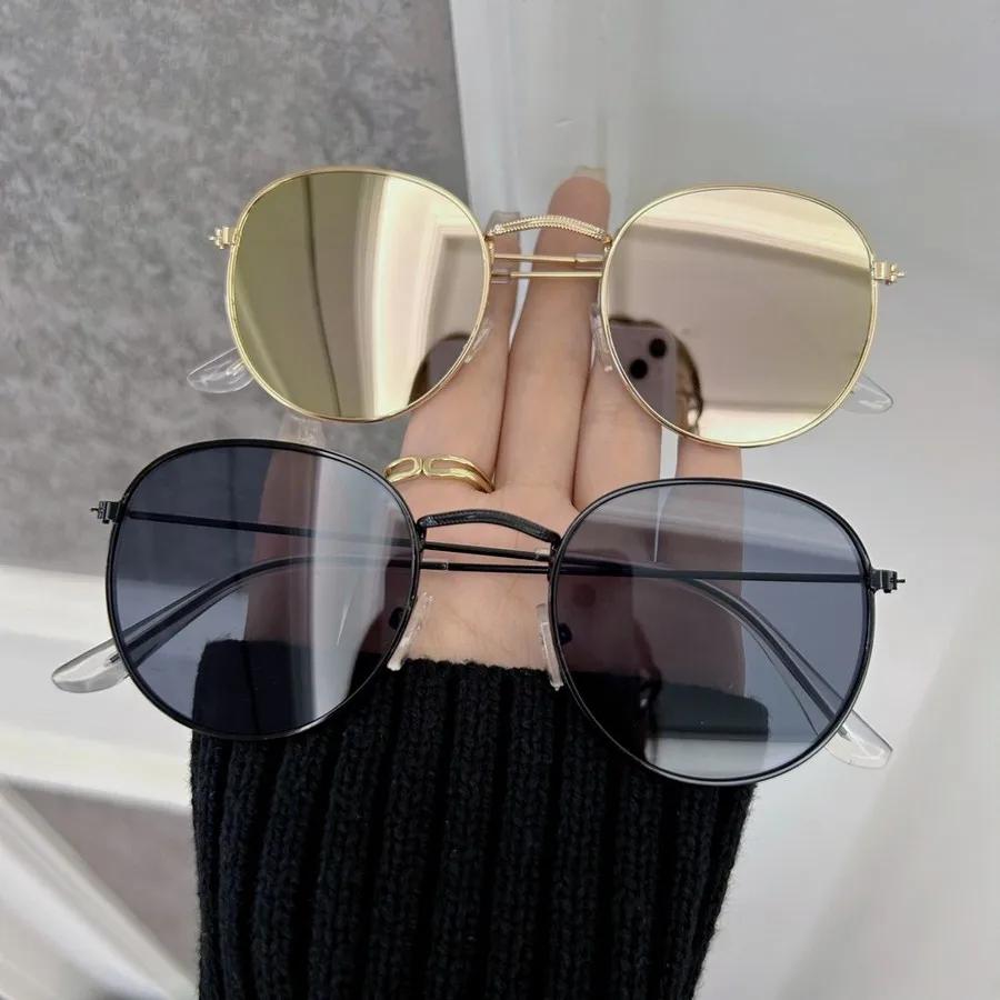Designer Round Sunglasses Women Men Vintage Brand Oval Sun Glasses Female Male Small Frame Mirror Retro