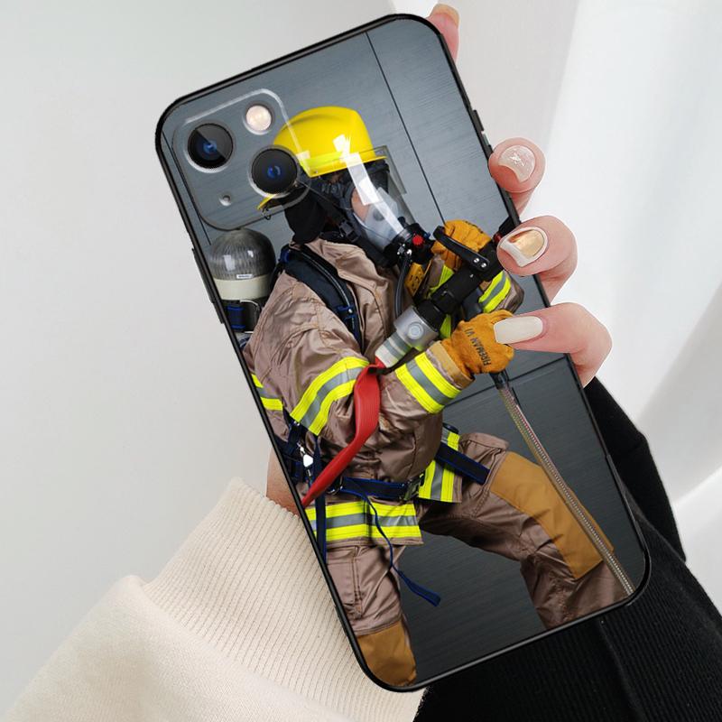 Firefighter Heroes Fireman Phone Case For iPhone 17 Pro Max 15 14 13 11 12 16 Pro Max mini 15 16 Plus 16e 17 Air Cover