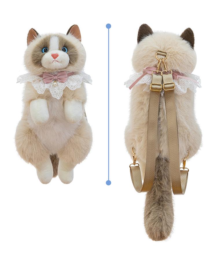 Super Cute Cat Backpack Plush Doll for Children