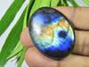 30X42X5MM Multi Fire Labradorite Oval Cabochon Loose Natural Gemstone 75Cts. SK-3980