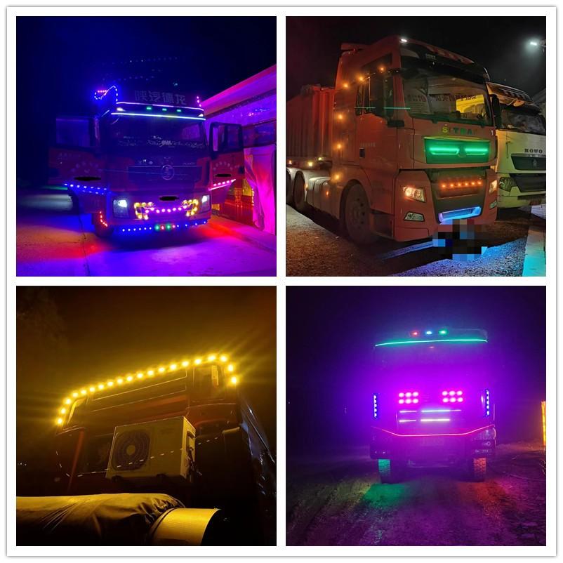 20 Stück COB LED Warnleuchte für Bus LKW Anhänger Fahrzeuge Signalgebung Werbung Leuchtend 12V Stopp LED Einspritzung mit Linsenmodul Licht