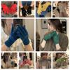 Warm Knitted Gloves Crystal Winter Gloves Shiny Bow Rhinestone Gloves  Girls