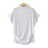 S-5XL Donna Dolcevita Maglietta Estate Manica Corta Solido Casual Tops