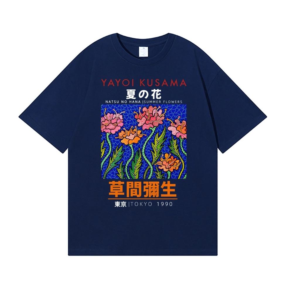 Yayoi Kusama T-shirt Japanese Artist Pop Art Polka Dot Pumpkin Infinity Mirrors Crewneck Casual Streetwear Y2k 2026 Summer Tees