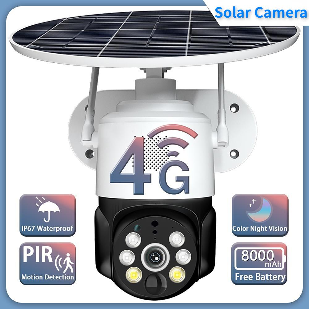 Buy WIFI 4G LTE Solar Camera Outdoor PIR Human Detection Two Way Audio ...